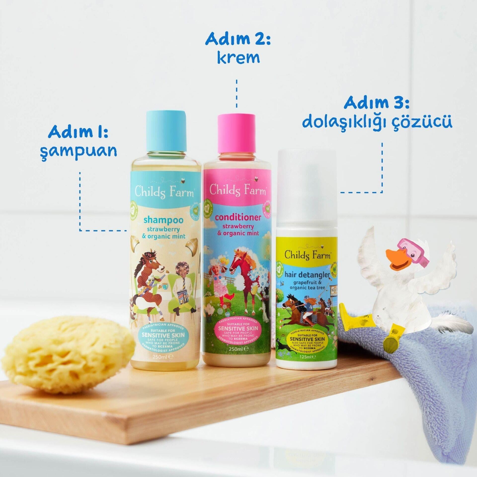 Childs Farm Çilek ve Organik Nane Özlü Saç Şampuan 500ml