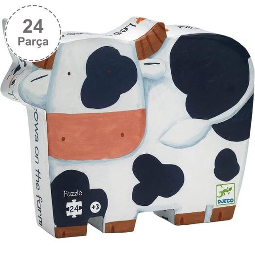 Djeco Dekoratif Puzzle 24 Parça - The Cows On The Farm