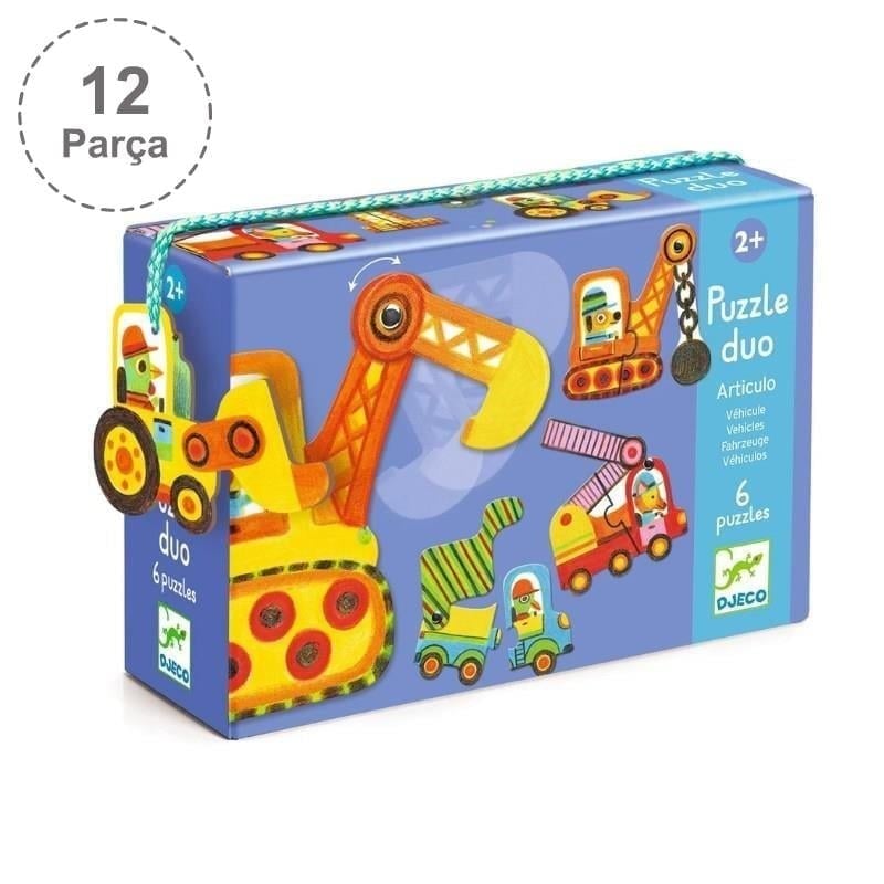 Djeco İkili Puzzle - Vehicles