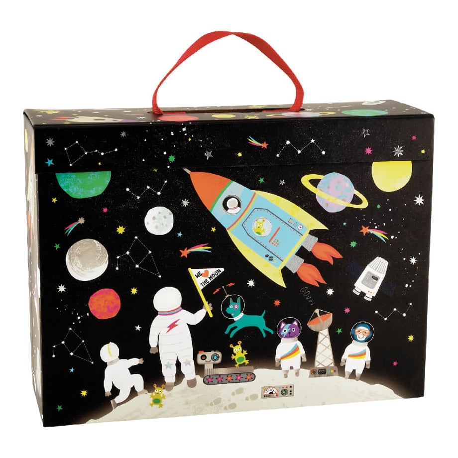 FLOSS & ROCK Ahşap Figürlü Oyun Kutuları / Space