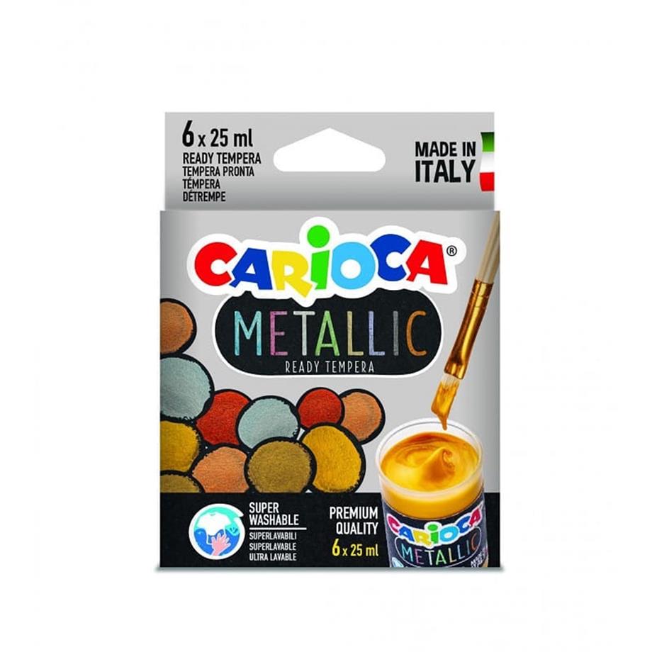 GUAJ BOYA (SÜPER YIKANABİLİR) METALİK 6 RENK X 25 GR 