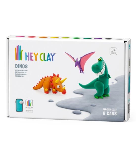 Hava ile Kuruyan Kil (6'lı kutu) - Dinozorlar (Pterodactylus, Triceratops, Tyrannosaurus)