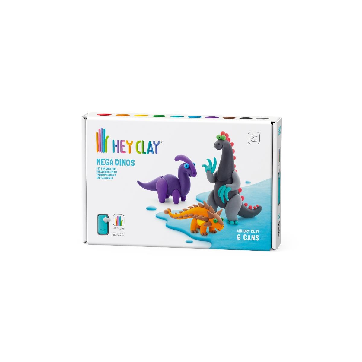 Hava ile Kuruyan Kil (6'lı kutu) - Mega Dinozorlar (Lagosuchus, Allosaurus, Dimetrodon)