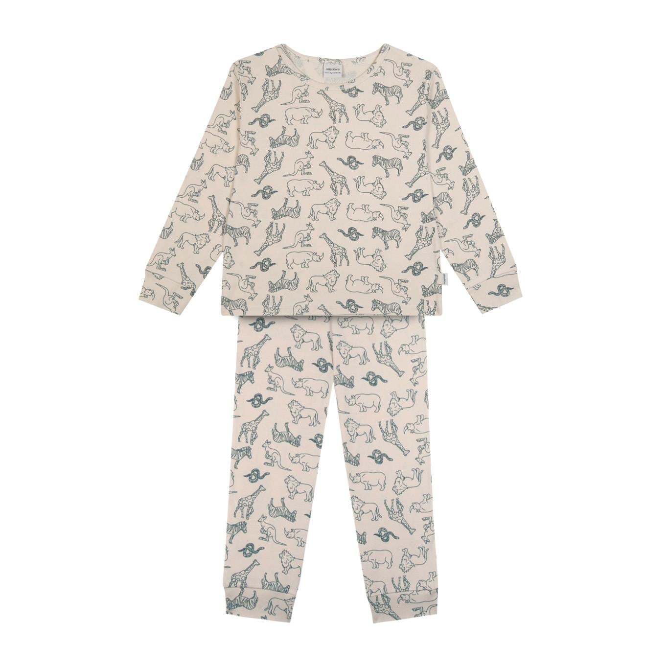 Hayvanlar Alemi Uzun Kollu Pijama Takımı