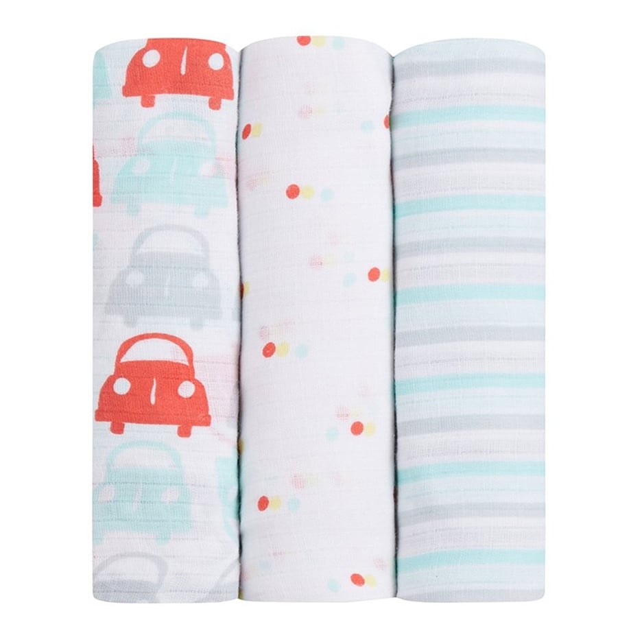 Ideal Baby Üçlü Müslin Set - Road Trip 
