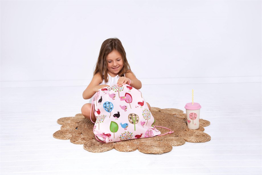 İpli büzgülü çanta / Chirpy Bird