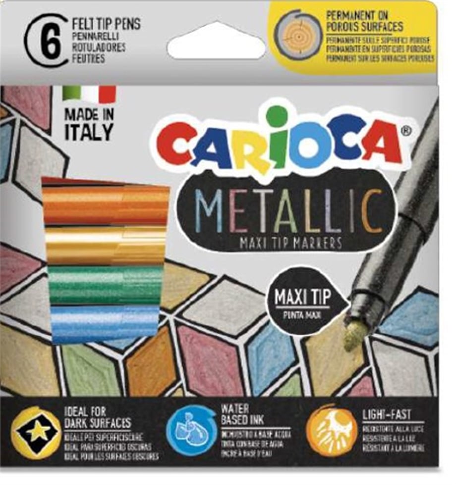 JUMBO KEÇELİ BOYA KALEMİ METALİK 6’LI 