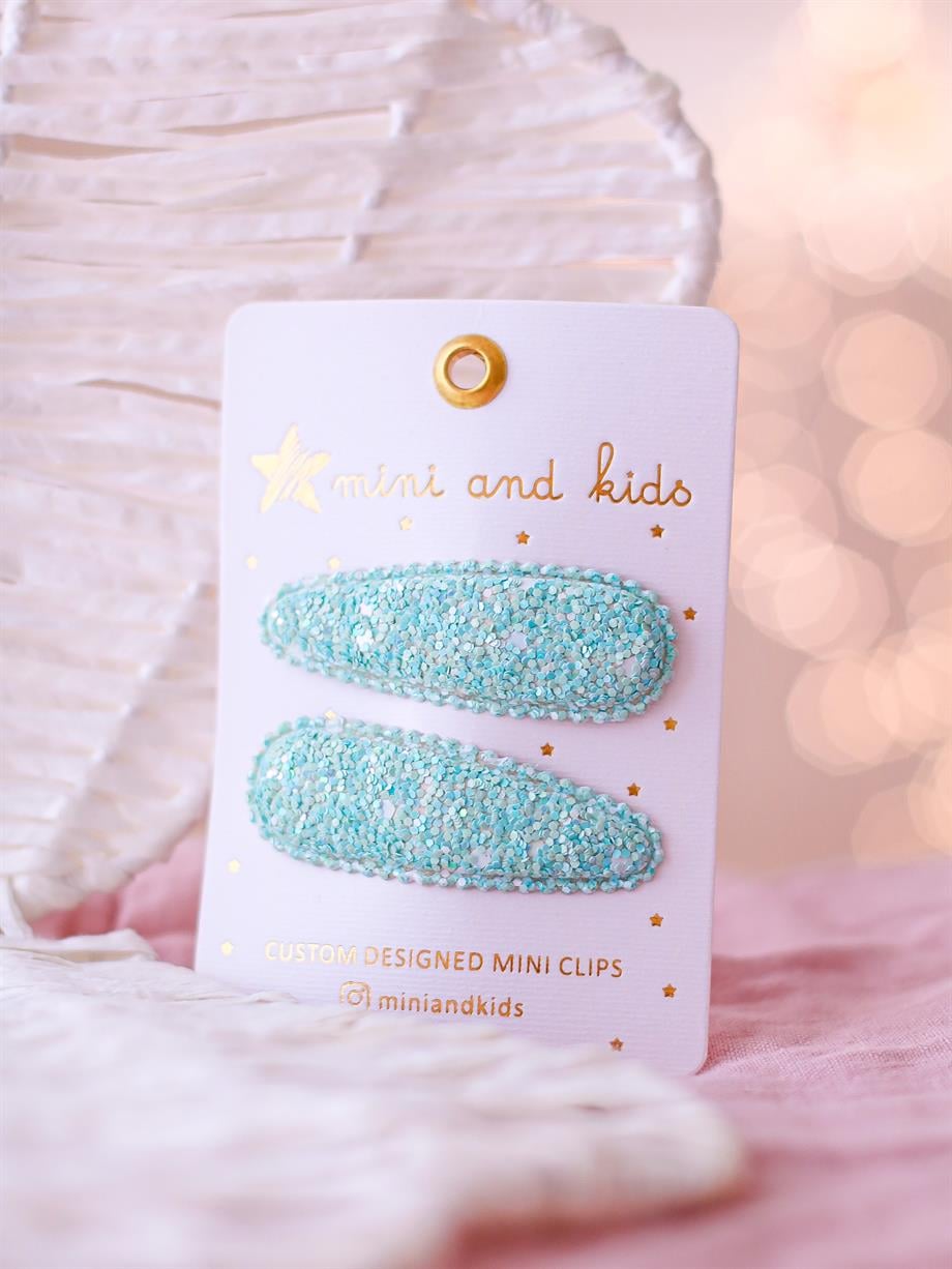 Klips Toka-Glitter Turquoise