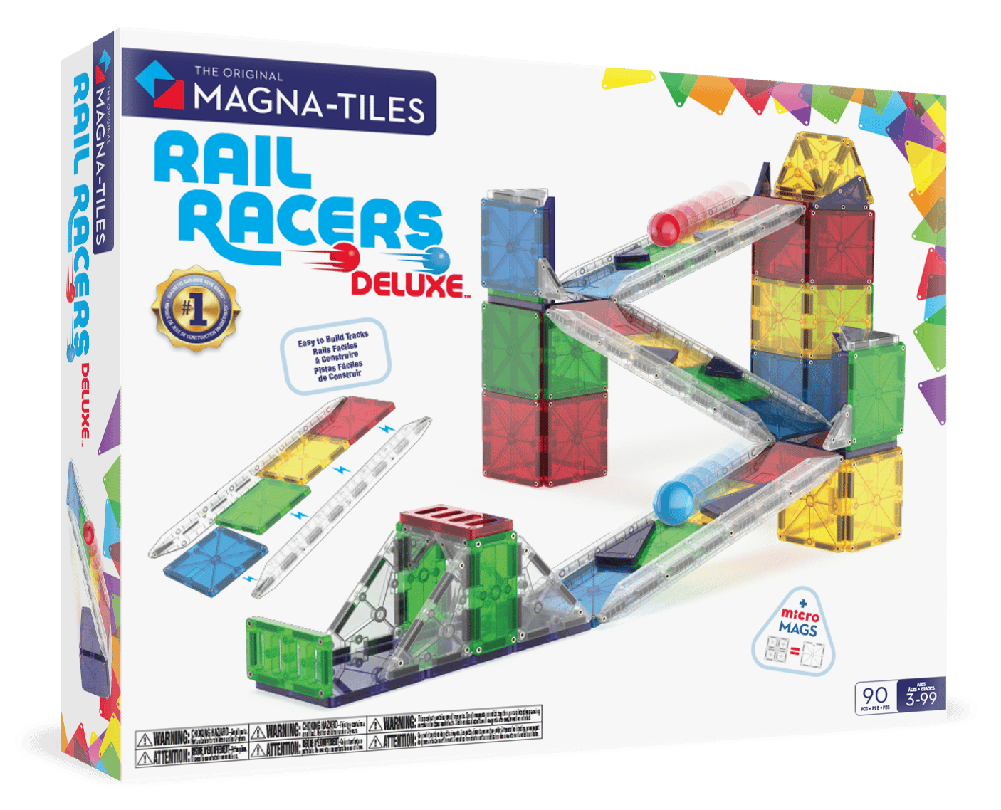 MAGNA-TILES® - Rail Racers Deluxe - 90 Parça