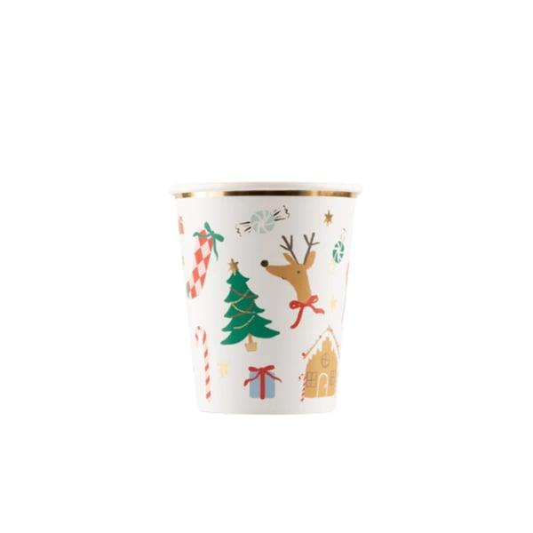 Meri Meri - Jolly Christmas Cups - Yeni Yıl Bardaklar (8li)