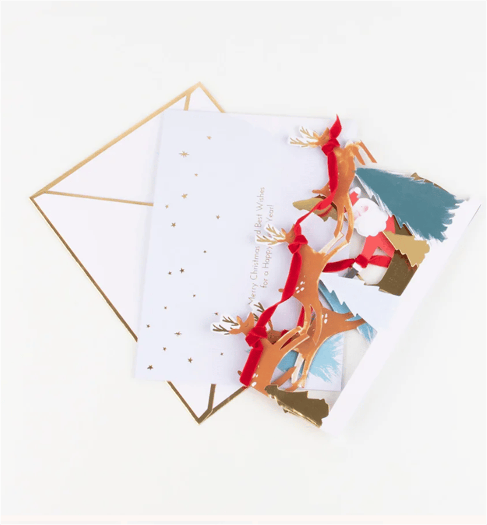 Meri Meri - Santas Card - Noel Baba Tebrik Kartı - 3D