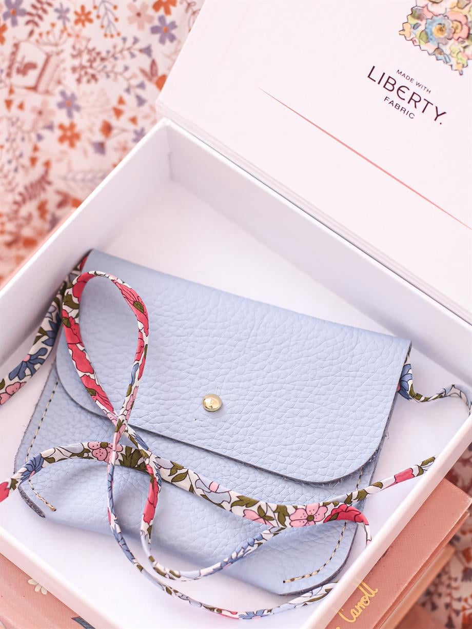 Mini Deri Çanta-French Blue