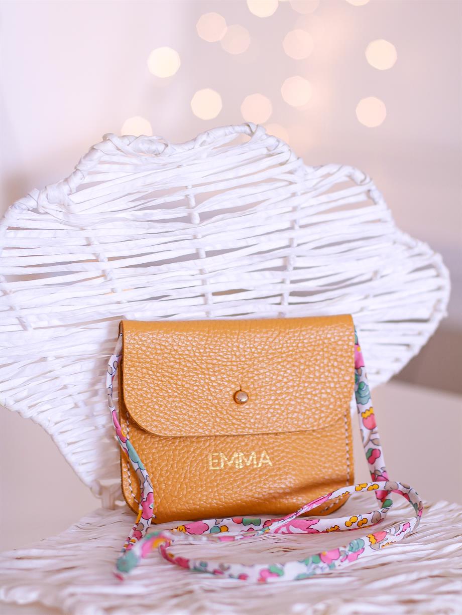 Mini Deri Çanta-Mustard