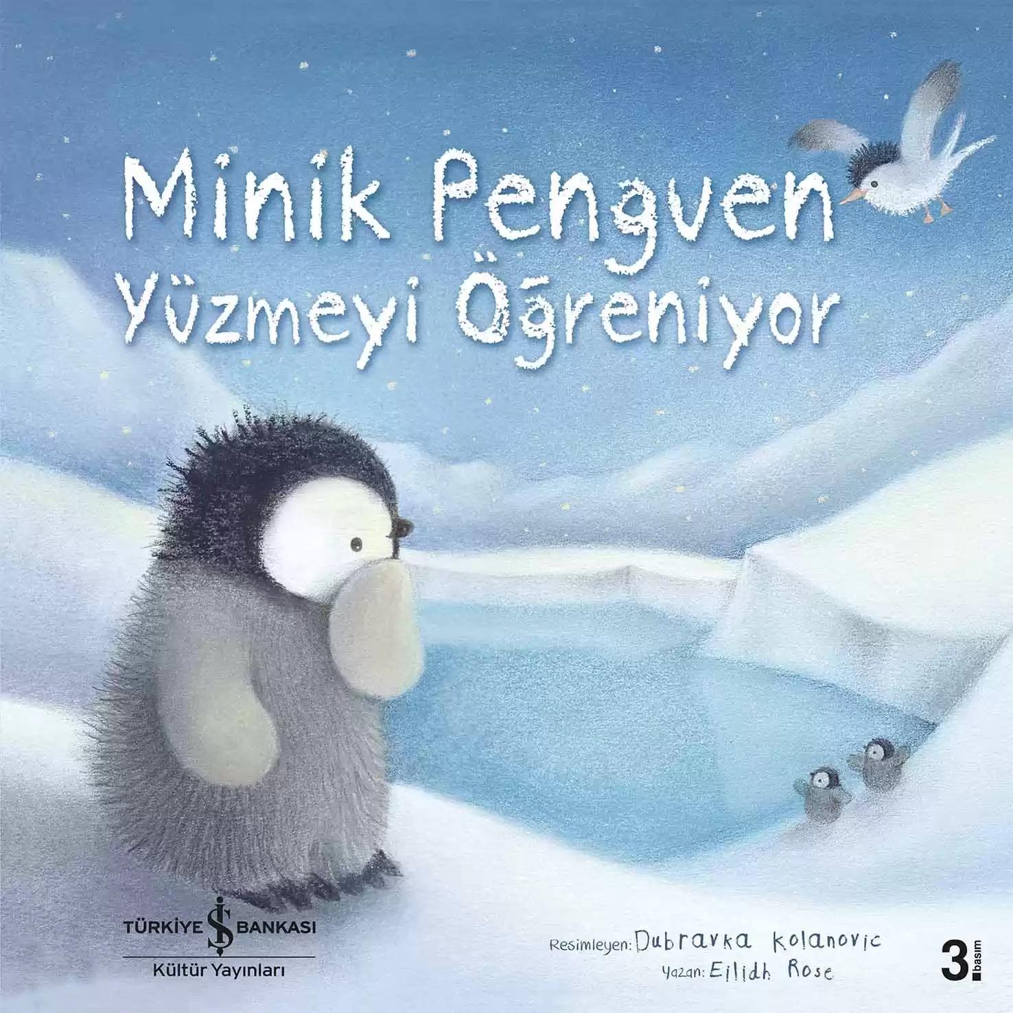 MİNİK PENGUEN YÜZMEYİ ÖĞRENİYOR