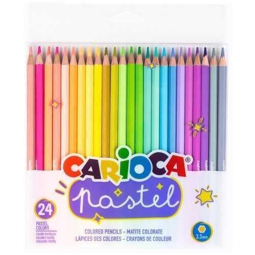 Pastel Renk Kuru Boya Kalemi 24Lü