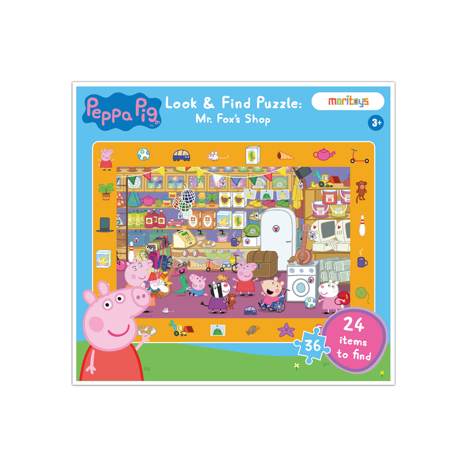 Peppa Pig - Look & Find Puzzle:  Mr. Fox's Shop - 36 Parçalı Yapboz ve Gözlem Oyunu