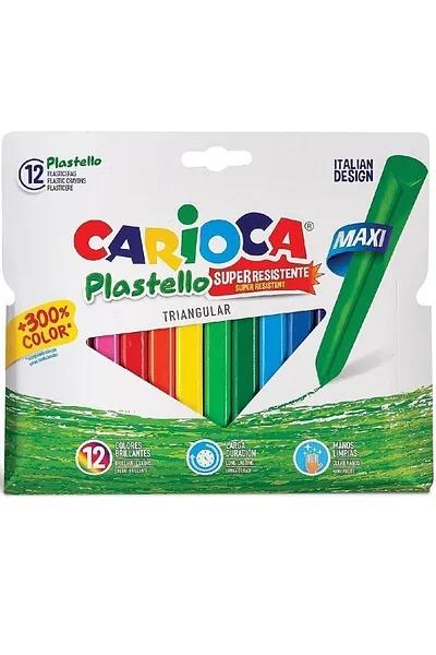 Plastello Elleri Kirletmeyen Yıkanabilir Pastel Boya Kalemi 12Li