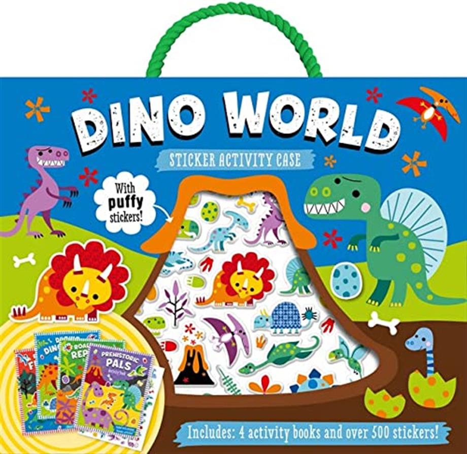 Puffy Stickers Dino World Sticker Activity Case