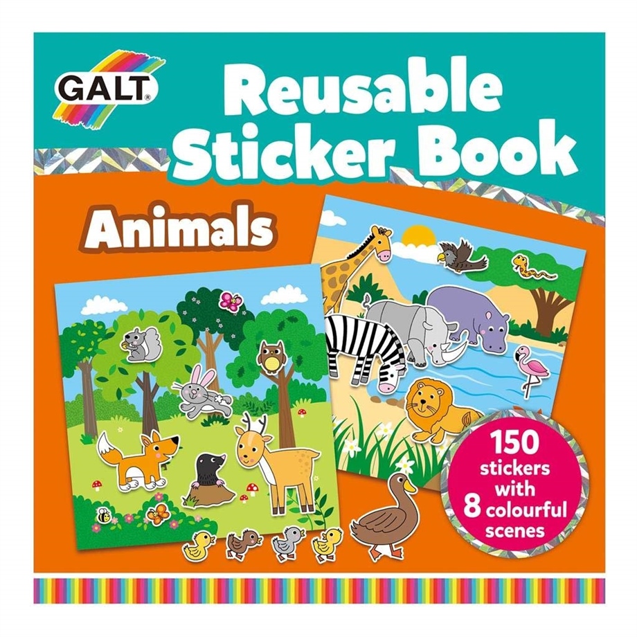 Reusable Sticker Book - Animals 3 Yaş+