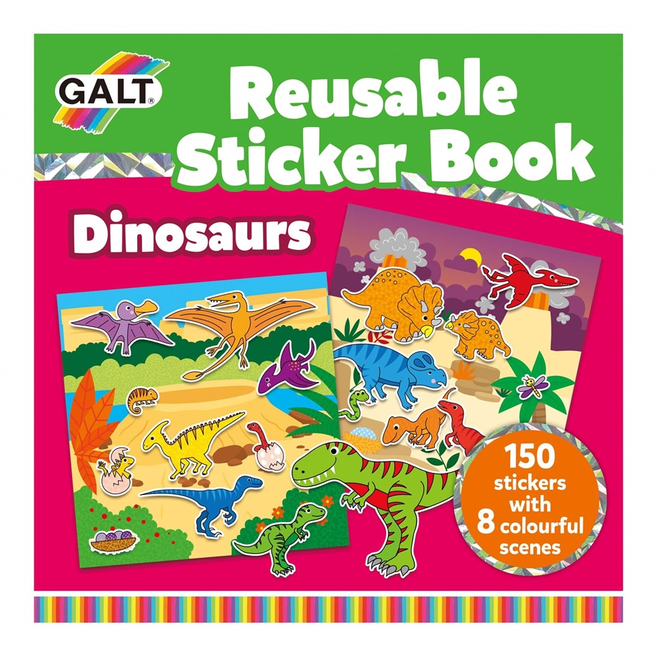 Reusable Sticker Book - Dinosaurs 3 Yaş+