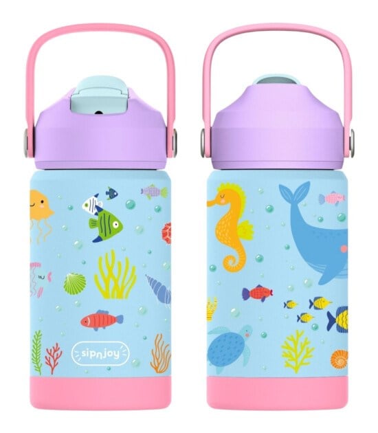 SipnJoy - FlipSip Çocuk Su Termosu | 360 ml - Ocean Whispers