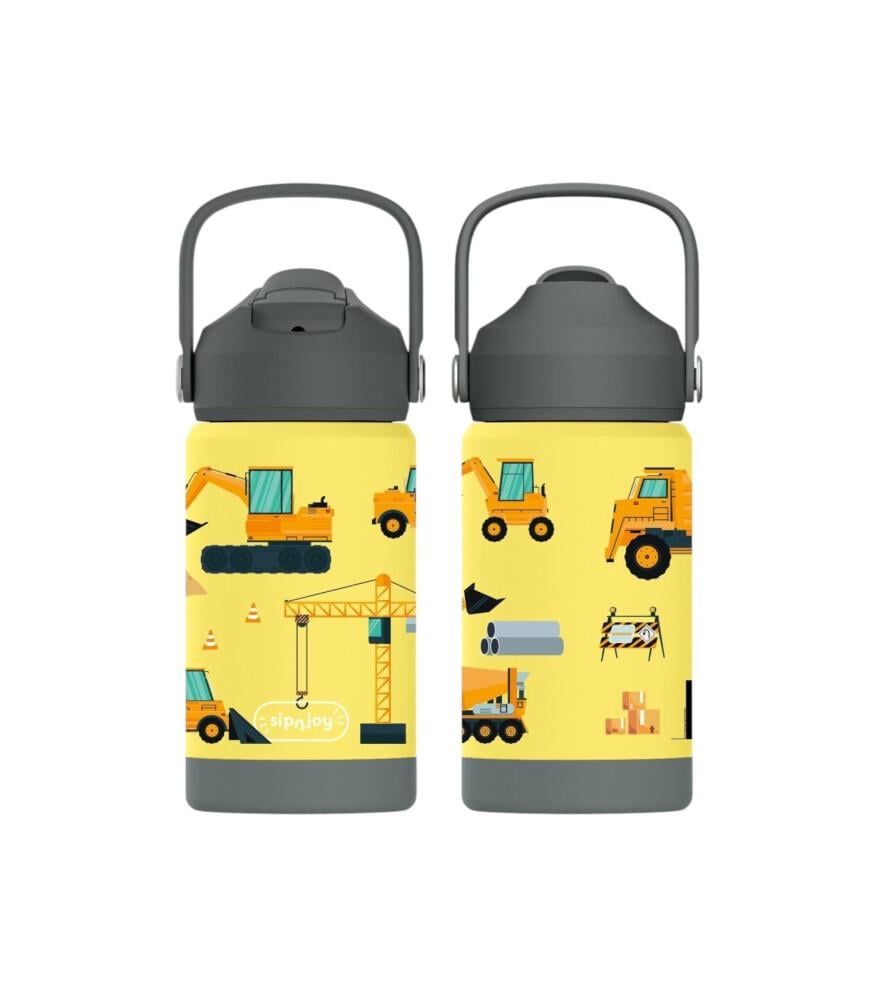 SipnJoy - FlipSip Çocuk Su Termosu | 360 ml - Builder Buddy