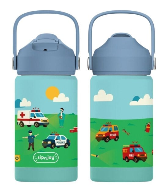 SipnJoy - FlipSip Çocuk Su Termosu | 360 ml - Rescue Crew