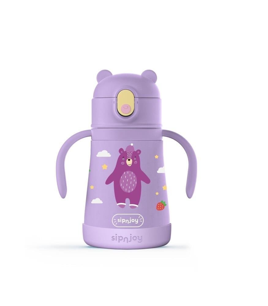SipnJoy - SippyPals Çocuk Su Termosu | 360 ml -  Mor
