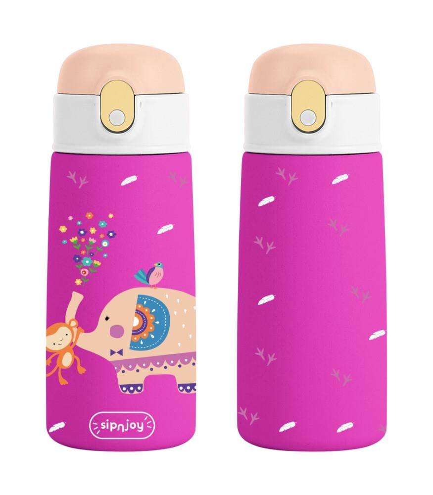 SipnJoy - SipSquad Çocuk Su Termosu | 480 ml - Jolly Elephant