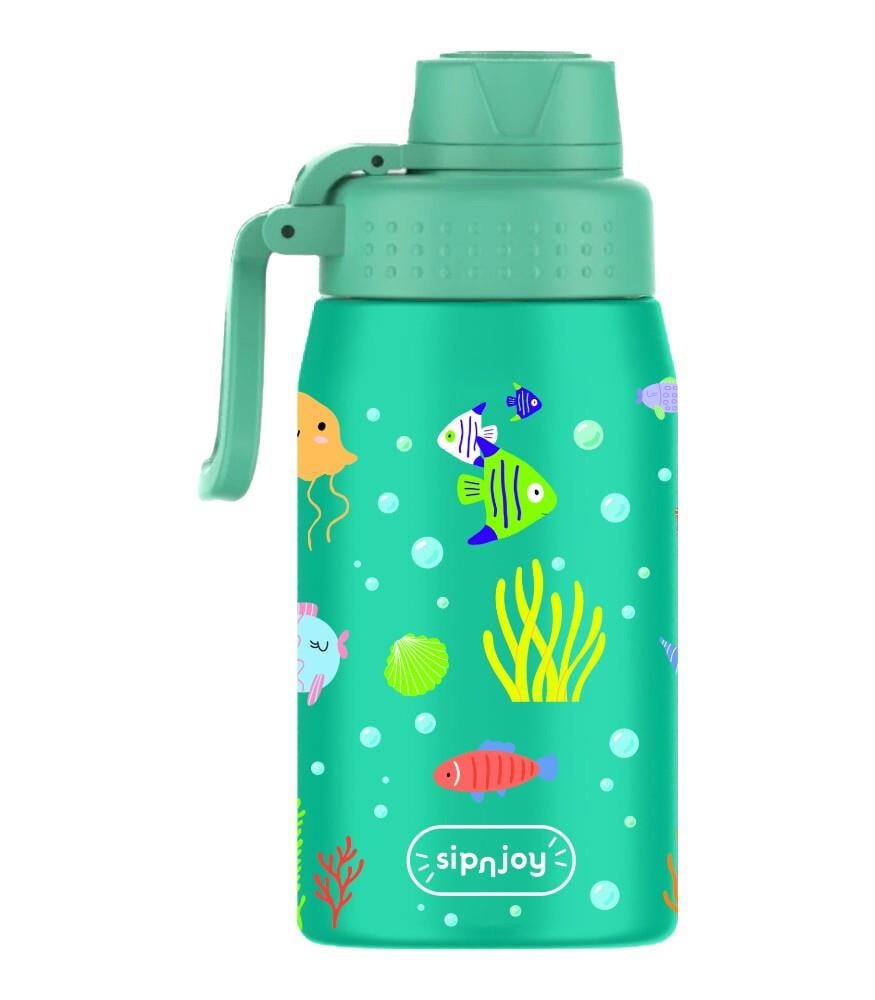 SipnJoy - WideWonder Çocuk Su Termosu | 420 ml - Ocean Whisper