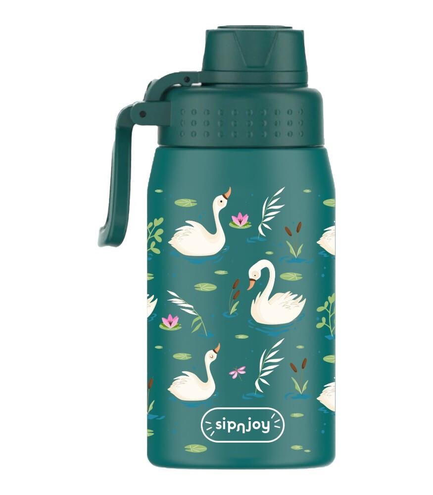 SipnJoy - WideWonder Çocuk Su Termosu | 420 ml - Swan Harmony