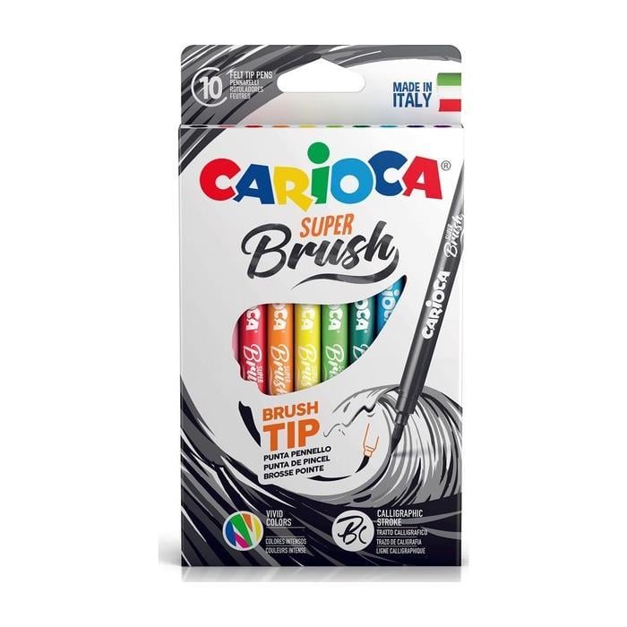 SUPER BRUSH FIRÇA UÇLU KEÇELİ BOYA KALEMİ 10'LU 