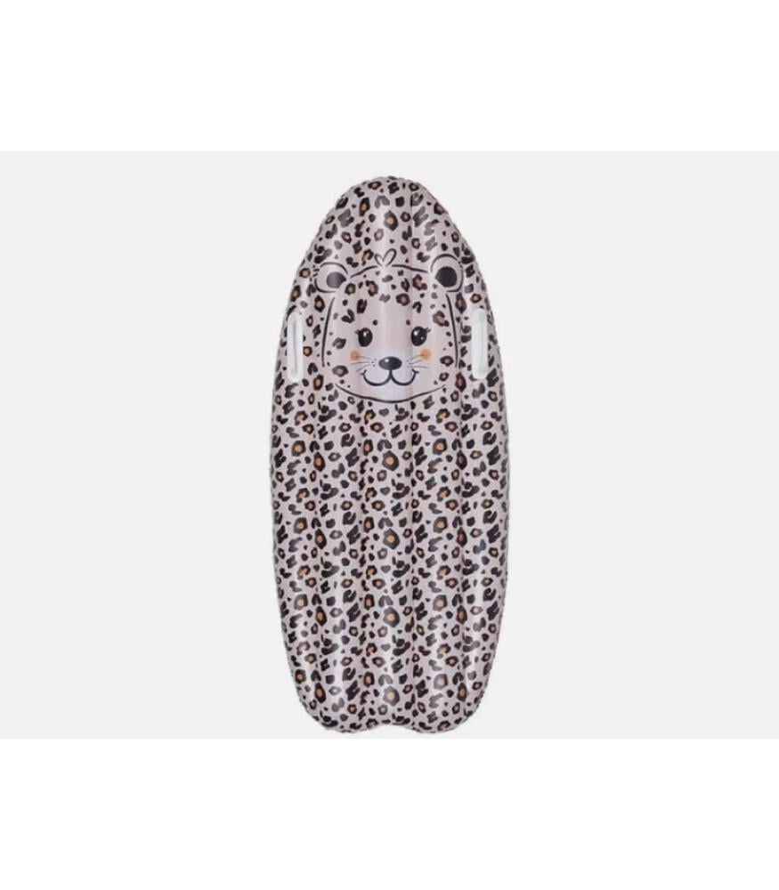 Swim Essentials Leopard Beige Surfboard Tutacaklı Şişme Deniz ve Havuz Yatağı 120cm