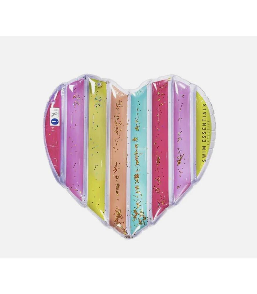 Swim Essentials Rainbow Heart Şişme Deniz ve Havuz Yatağı 150cm