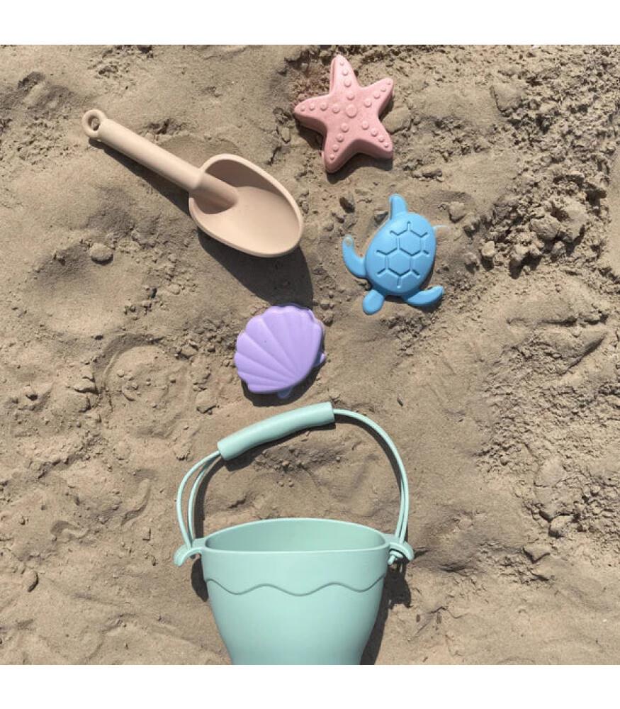 Swim Essentials Sea Animals Silikon Oyuncak Seti -Kova, Kürek ve 3 adet Kalıp
