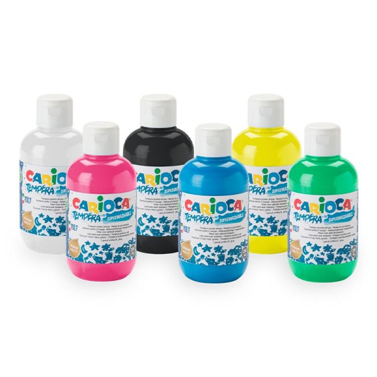 Tempera Sulu Boya Süper Yıkanabilir 6 Renk 250 Ml Set