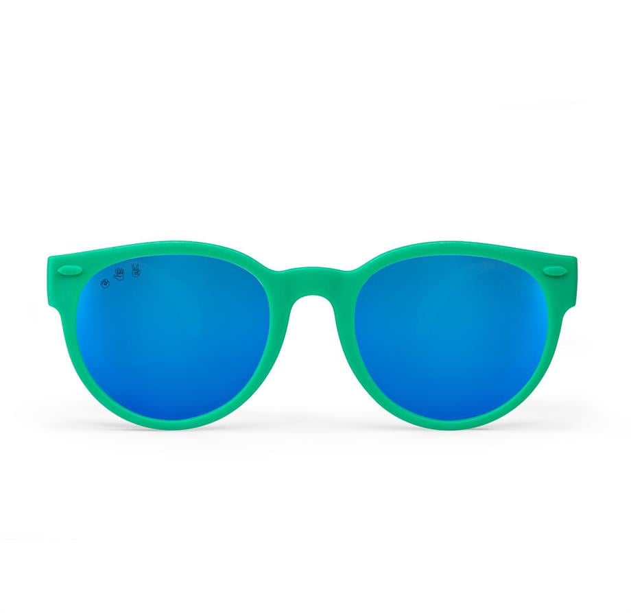 Wayfarer Model Goonies Mint Yeşili Aynalı Mavi Lens Çocuk Güneş Gözlüğü - Toddler (2-4)
