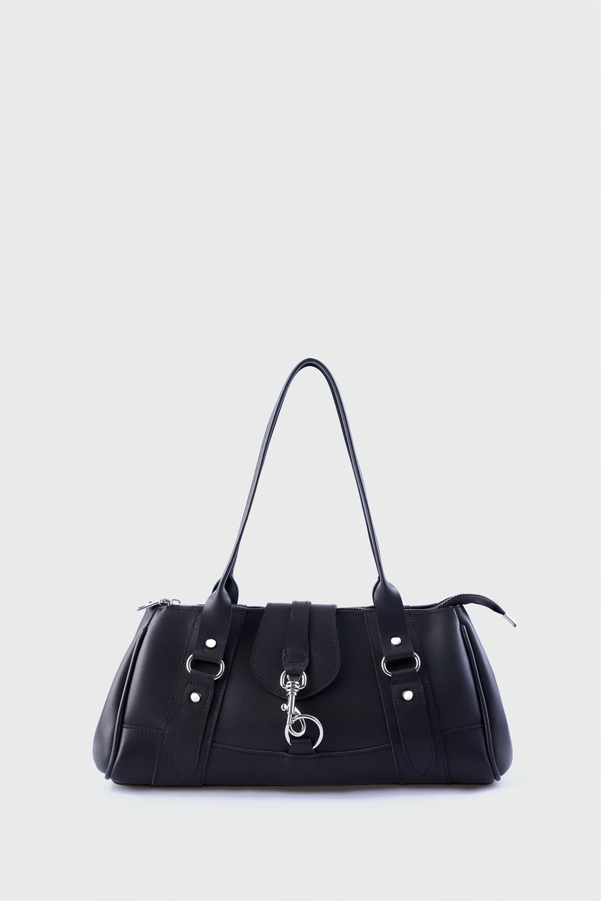 Noa Vintage Baget Çanta Siyah