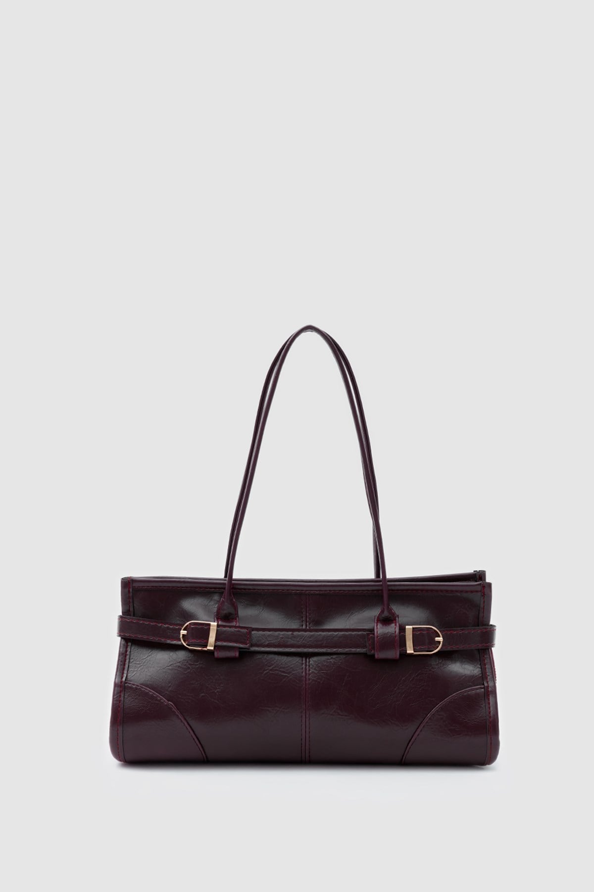 Enyola Vintage Baget Çanta Mürdüm