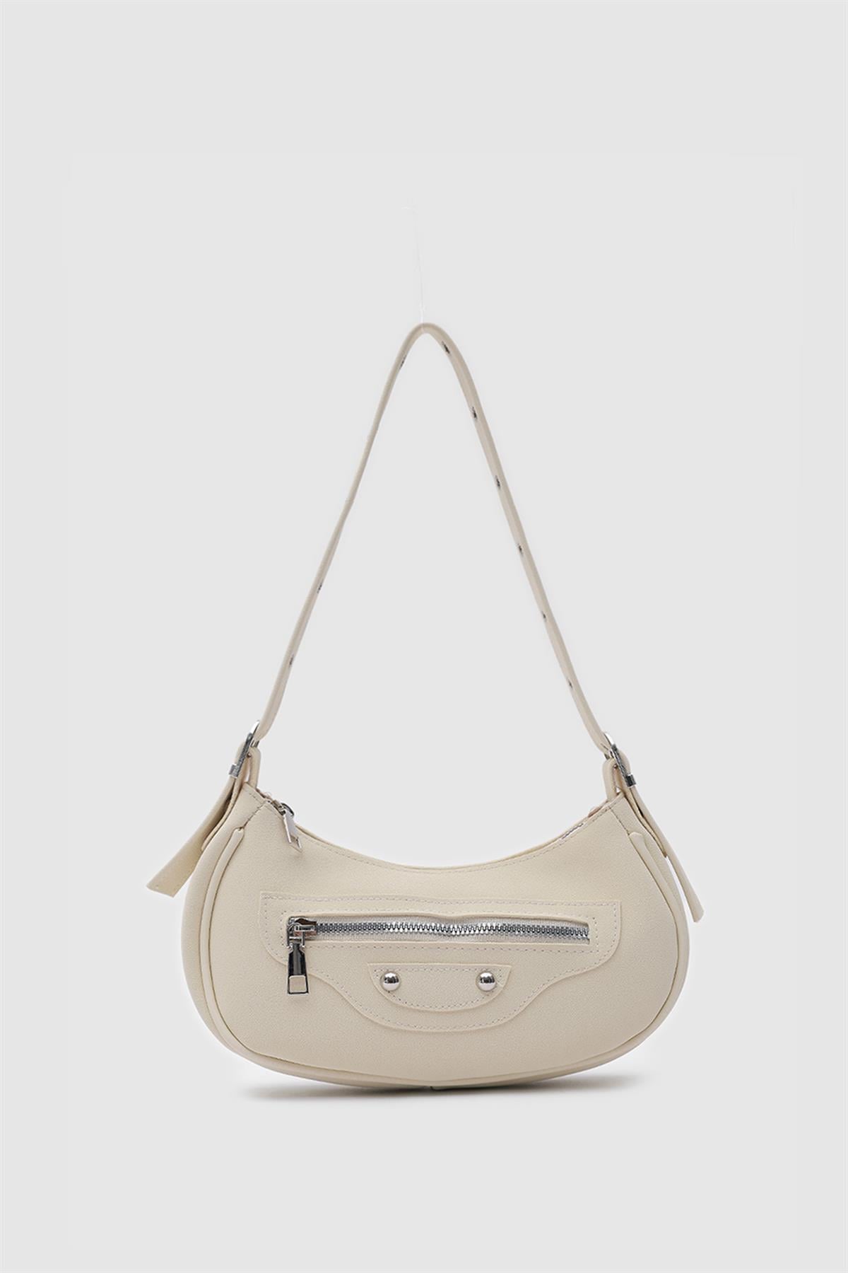 Sandy 90s Retro Baget Çanta Butter Yellow