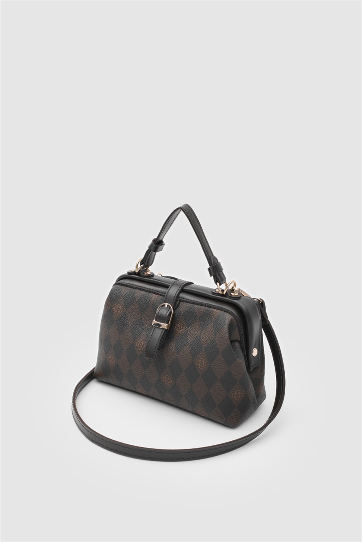 Botte Monogram Vintage El ve Çapraz Çanta Acı Kahve