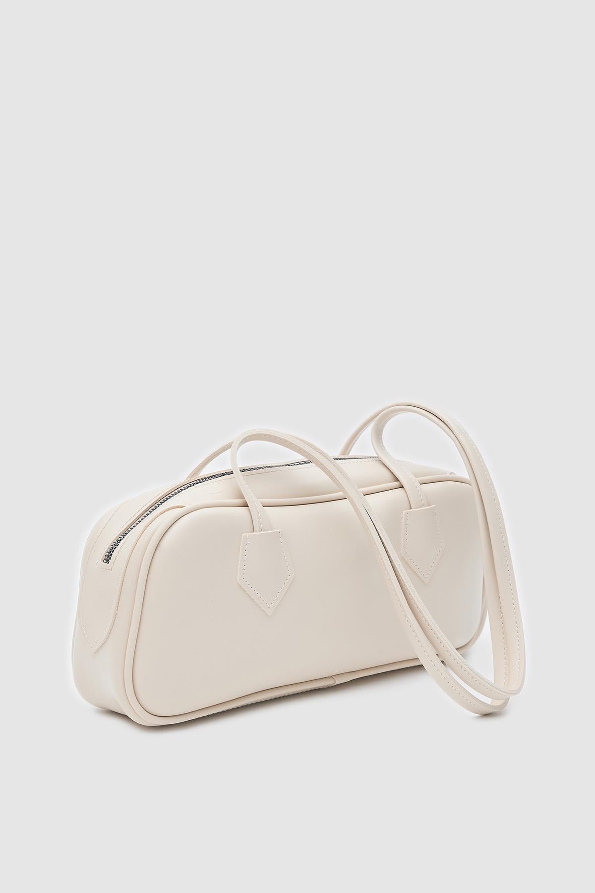 Boheme Vintage Baget Çanta Krem