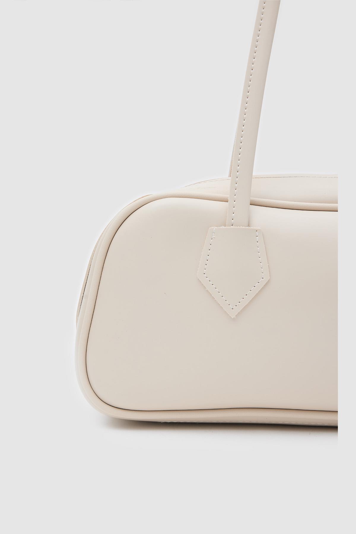 Boheme Vintage Baget Çanta Krem