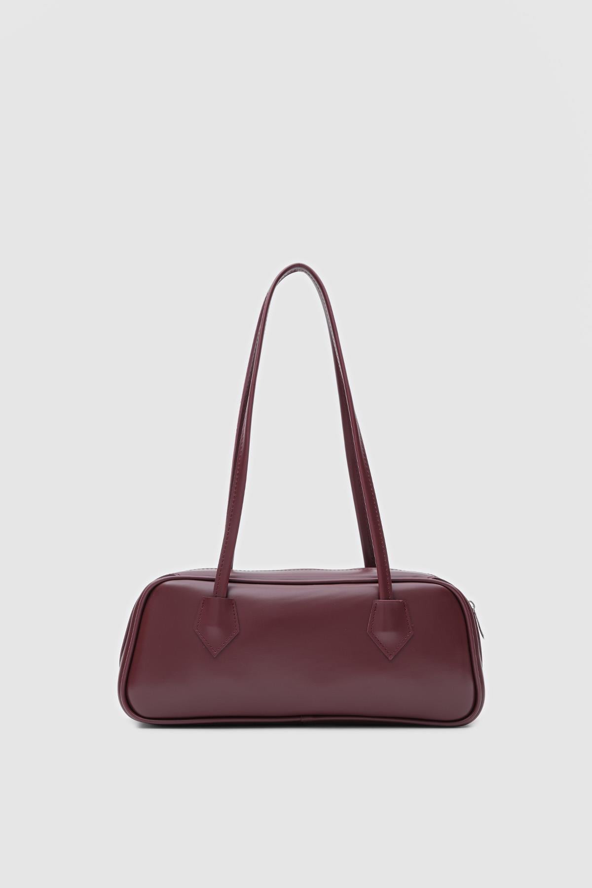 Boheme Vintage Baget Çanta Bordo