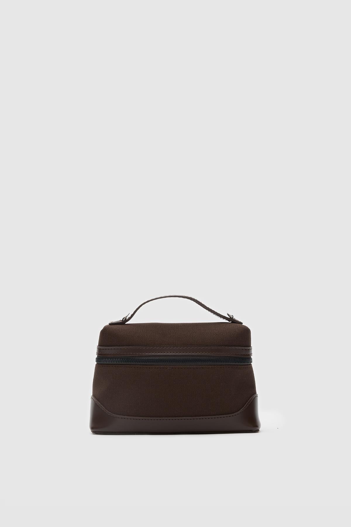 Yoko Box Bag El ve Çapraz Omuz Çanta Kahverengi