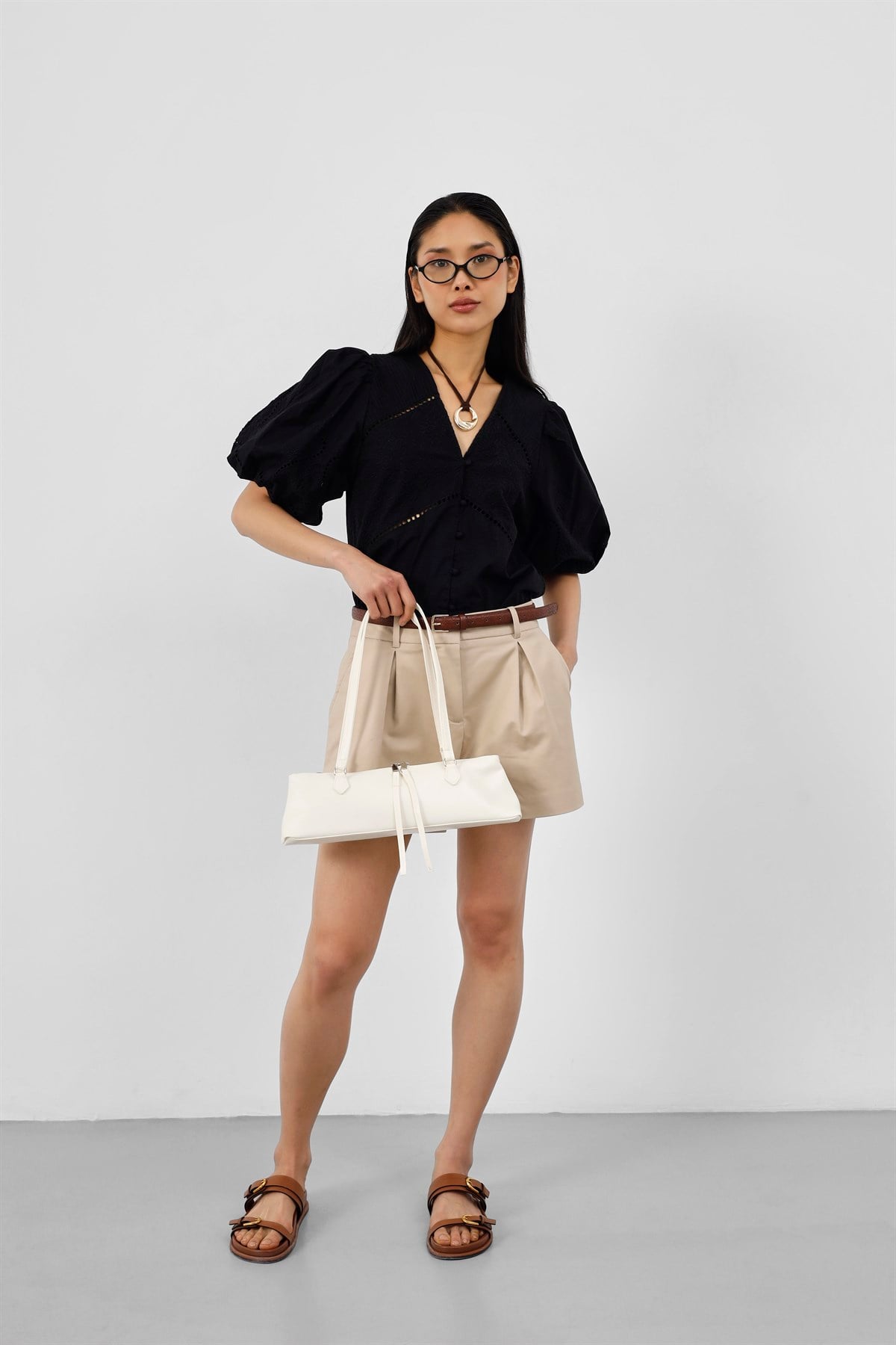 Core Basic Baget Çanta Vanilya