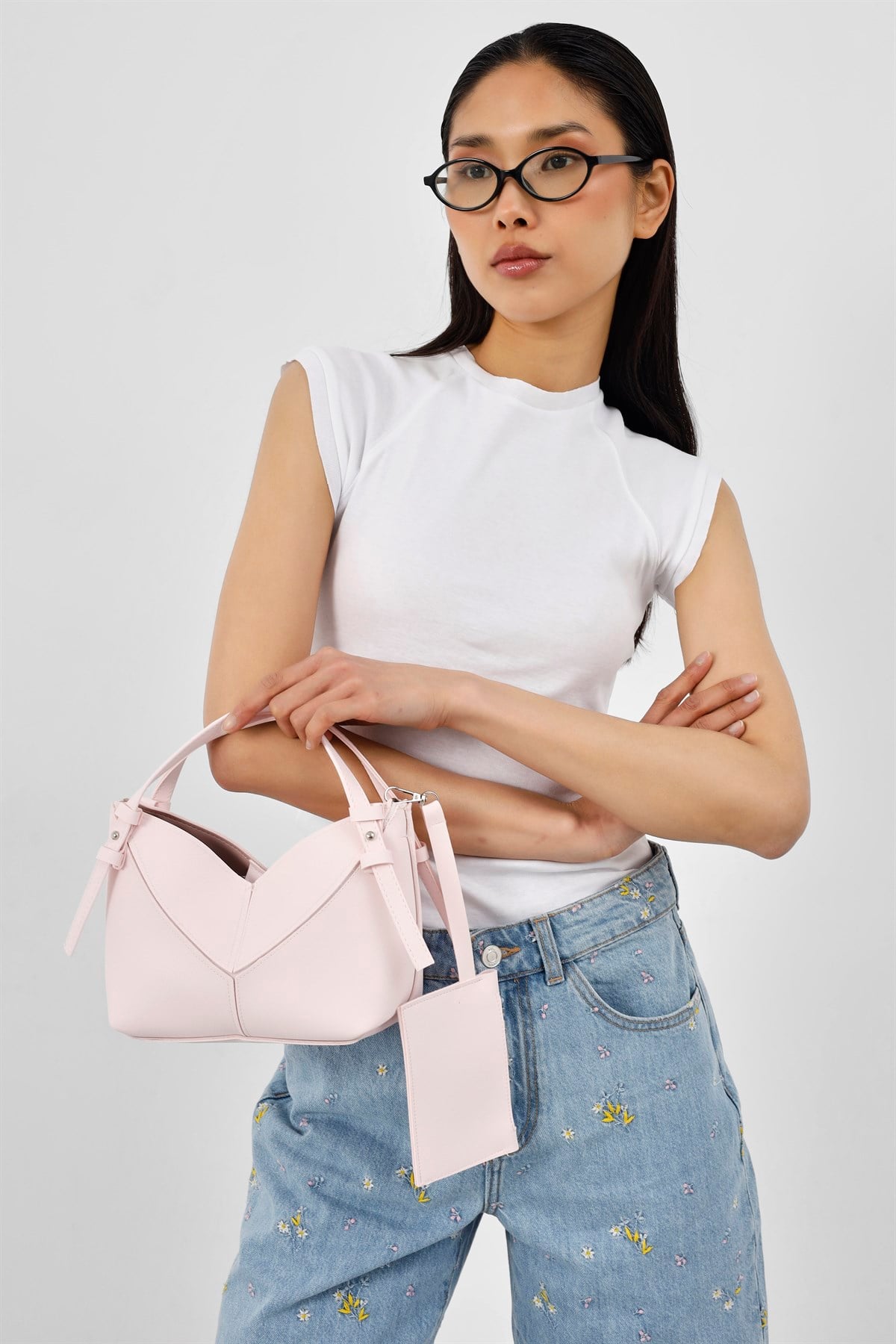 Rada Asimetrik Charmlı El ve Çapraz Sakura Pembe