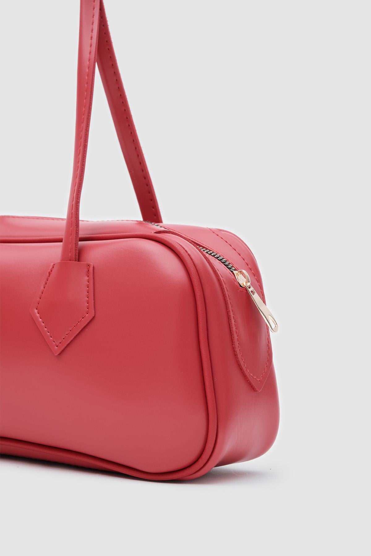 Boheme Vintage Baget Çanta Kırmızı