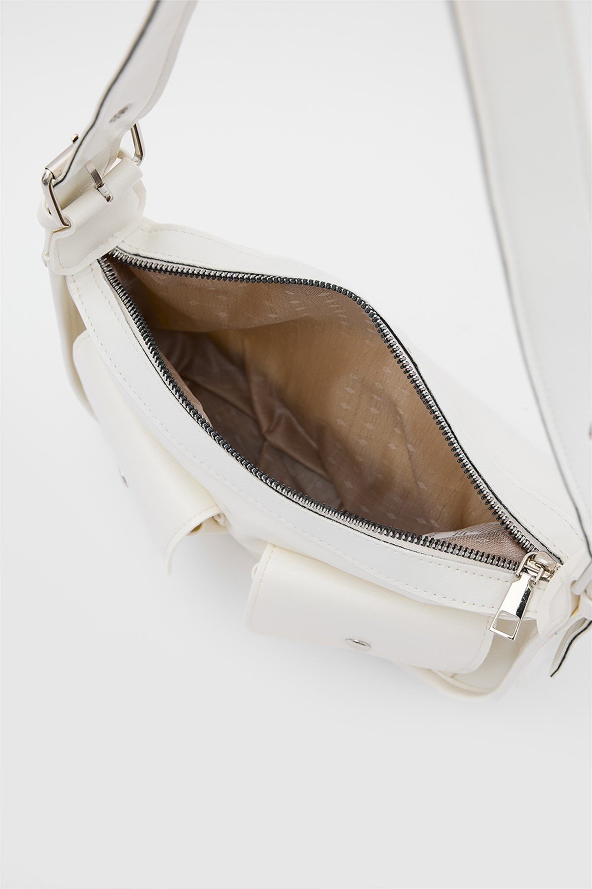 Diana Vintage Baget Çanta Krem