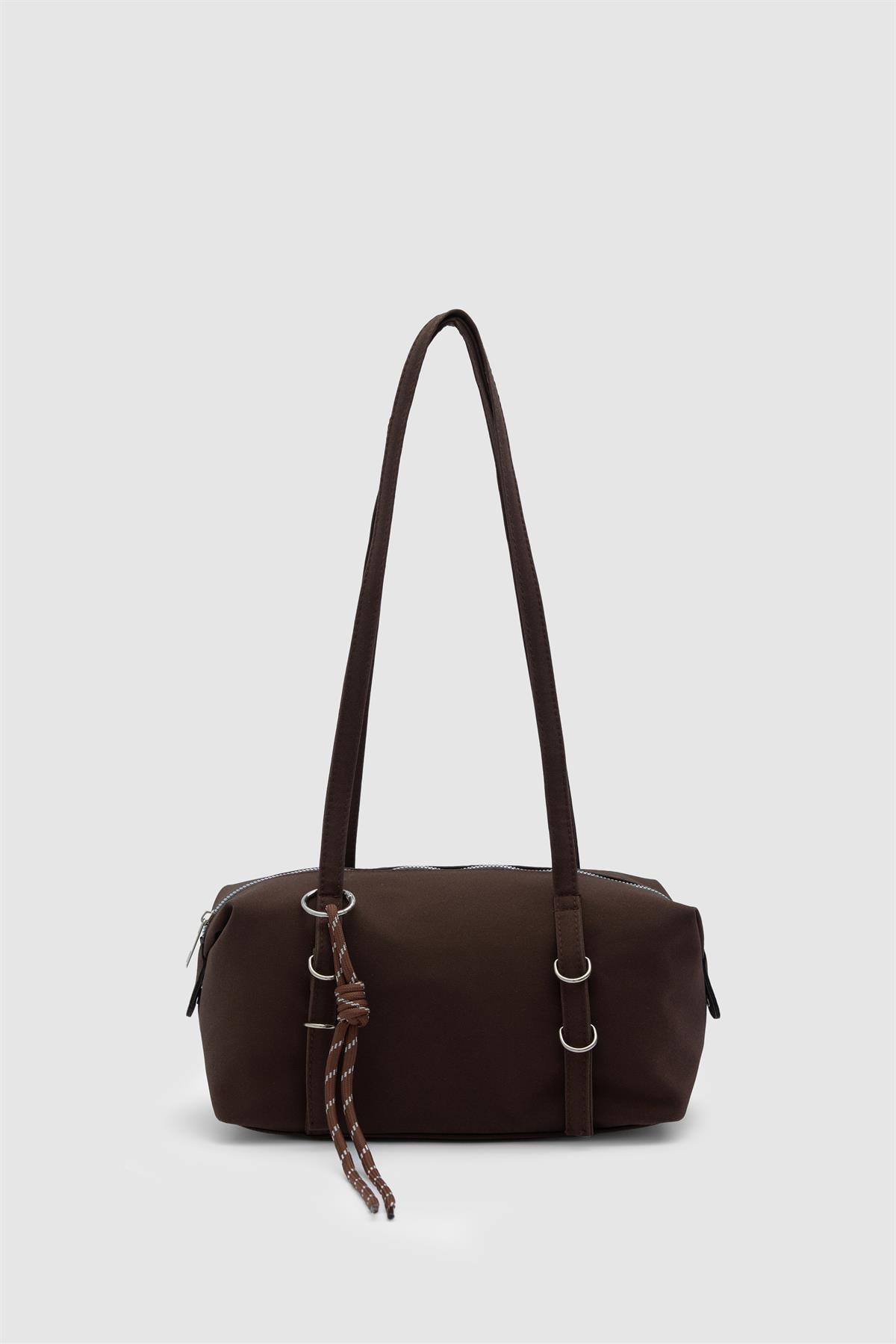 Gia Charmlı Oval Çanta Kahve